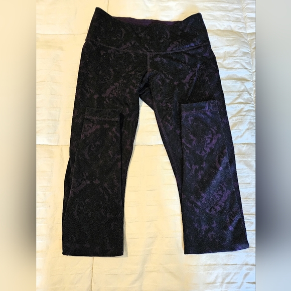 Lululemon Wunder Under Pant Baroque Deep Zinfandel Purple/Black Size 4 - Picture 8 of 11